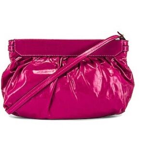 Isabel Marant Luzes ruched leather nylon crossbody bag